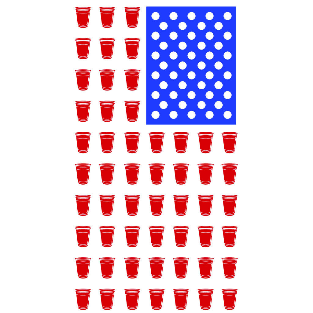 Beer Pong American Flag